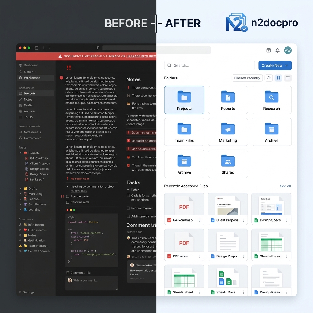 Before and After: Notion to Google Docs